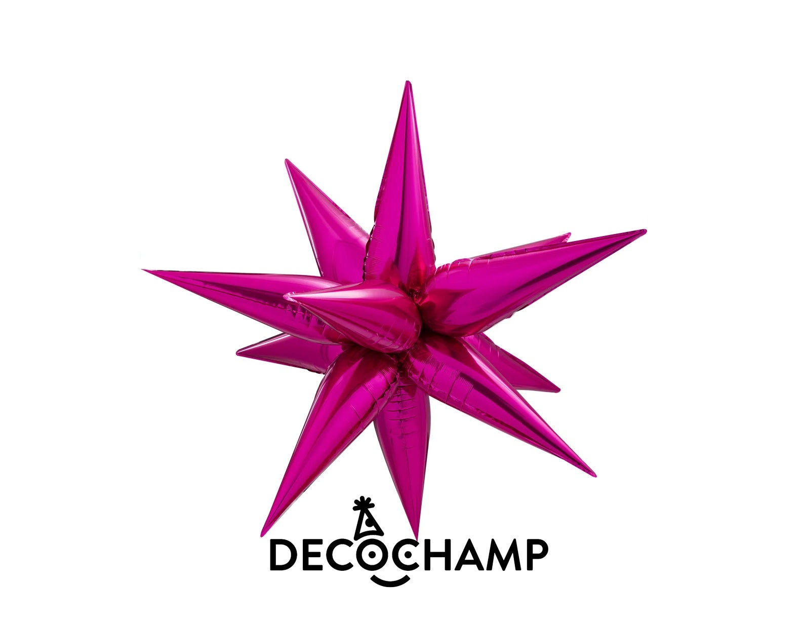 40 DECOCHAMP STAR BURST BALLOON HOT PINK 64140 Majestic Party 40 decochamp star burst balloon hot pink 64140 majestic party
